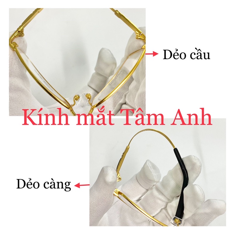 Gọng kính cận, viễn niko.n titan dành cho namsiêu dẻo, siêu nhẹ tặng hộp và khăn lau kính
