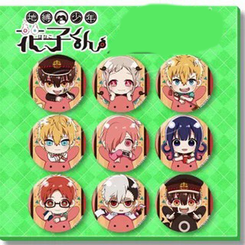( 1c ) Huy hiệu cài áo in hình JIBAKU SHOUNEN HANAKO KUN ver CẢM XÚC phụ kiện cài áo anime chibi xinh xắn