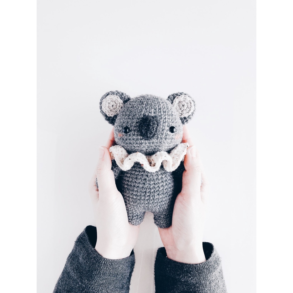 Bé Koala Coco - Thú Len Móc Tay Nhồi Bông Thủ Công Cao Cấp, Amigurumi Handmade SenCrafts