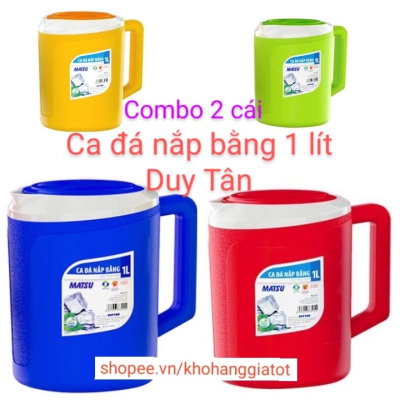 COMBO 2 CA ĐÁ NẮP BẰNG 1 LÍT DUY TÂN -KT 12,6*17*16,4CM