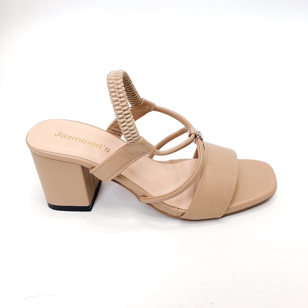 Sandal Gót Vuông 5cm CHIMOKA Cho Nữ Dây Mảnh Màu Đen 4360