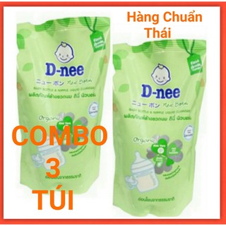 Combo 3 túi rửa bình sữa dnee organic thái lan 600 ml