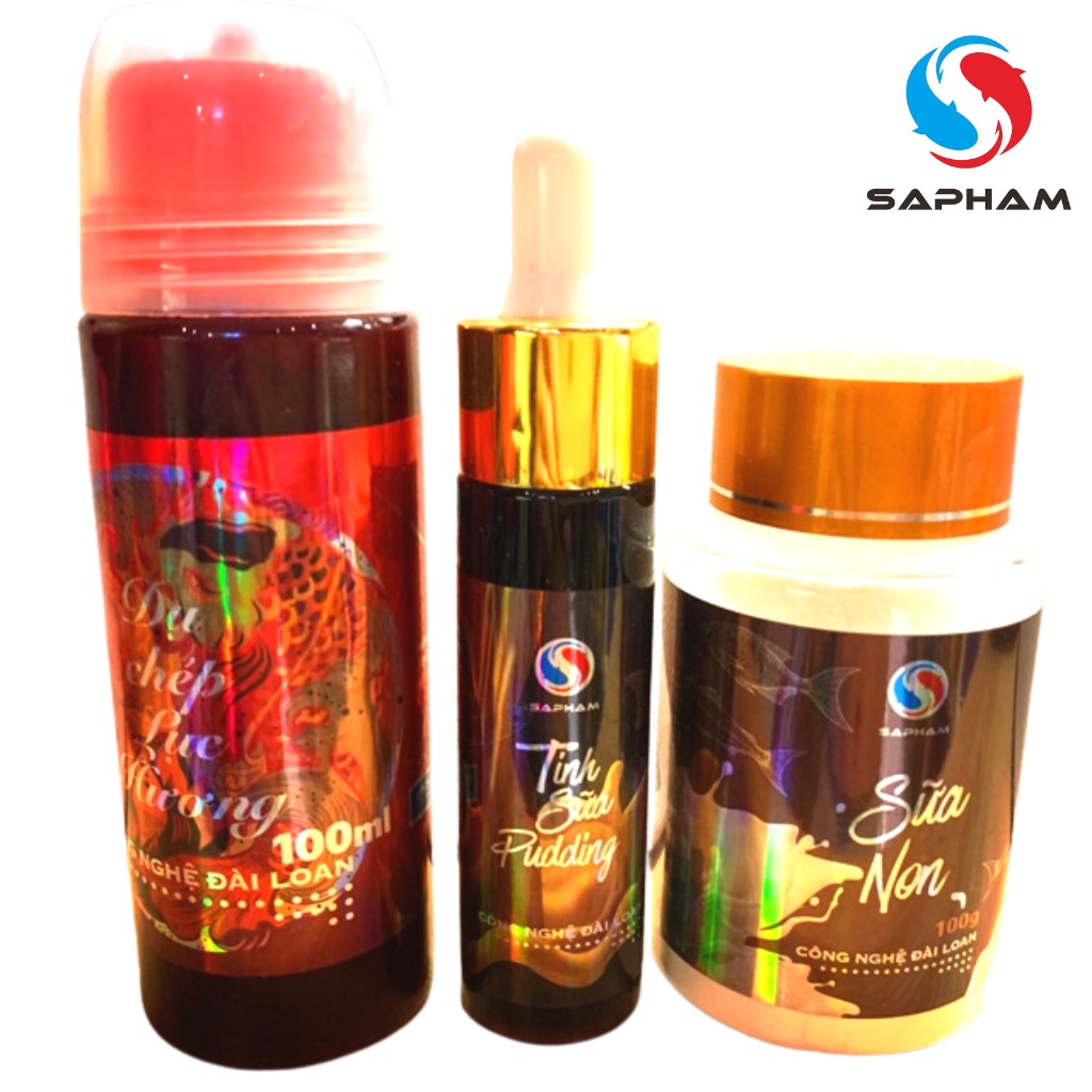Combo 4 Tinh mùi câu chép Sa Phạm siêu nhạy : Dụ Chép Lục Hương + Tinh sữa Pudding + Tinh chất khoai lang + Sữa non