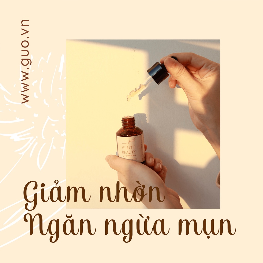 [Trắng da- thu nhỏ lỗ chân lông-căng bóng] Serum Trắng Sáng Mờ Thâm Ngừa Mụn GUO 30ml