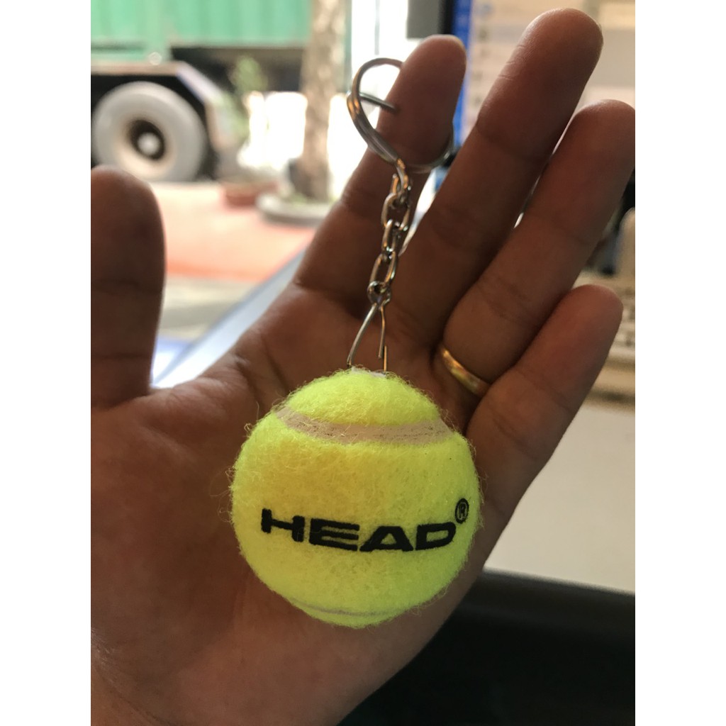 Móc chìa khóa bóng tennis bằng cao su phủ nỉ HEAD