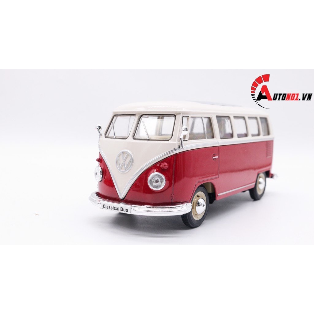 MÔ HÌNH XE VOLKSWAGEN T1 BUS RED 1:24 WELLY 7022