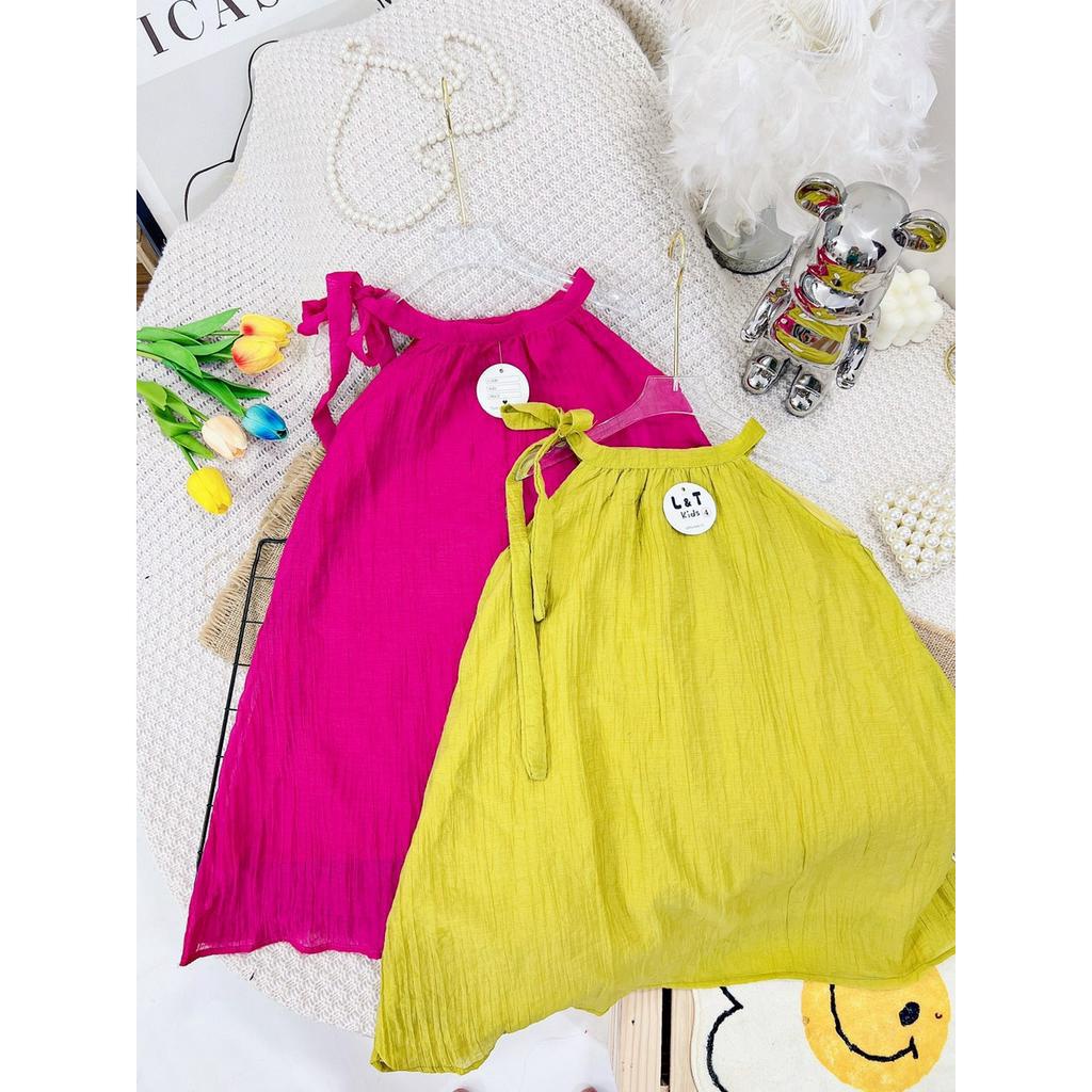 [10-35kg] Váy MAXI CỔ YẾM mềm mại bé gái