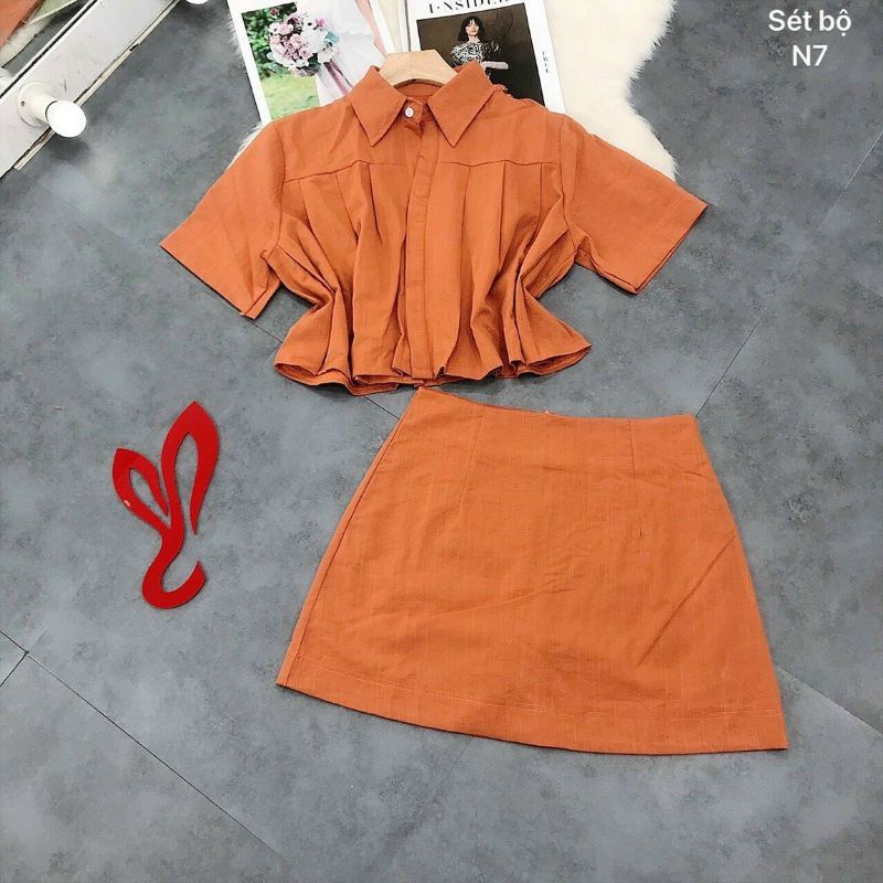 SET Áo &quot;Bigsize&quot; Xếp Ly Chất Cotton Mỹ