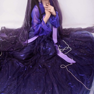 Hán phục tím than lấp lánh