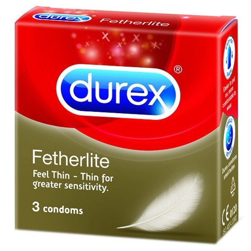 Hộp 3 bao cao su siêu mỏng Durex Fetherlite (Thái Lan)