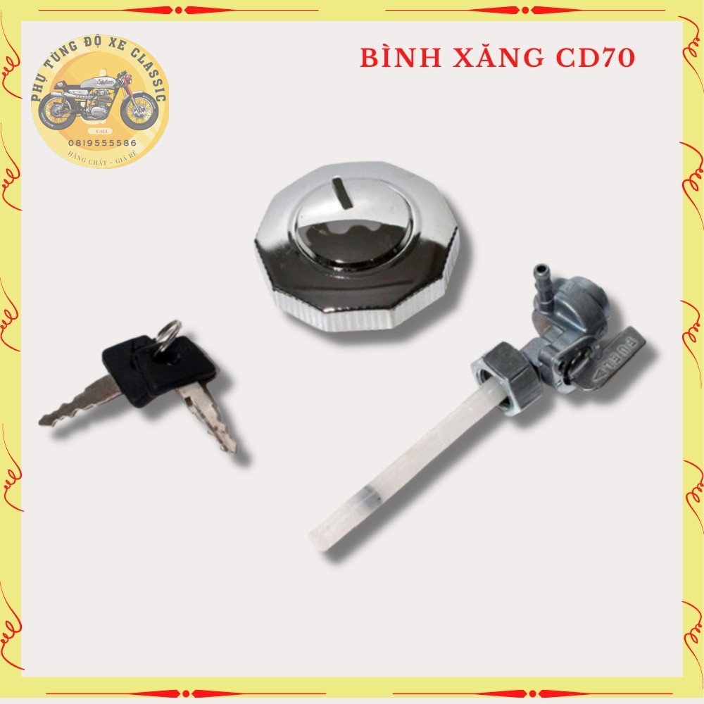 Bình xăng lớn độ xe máy Cafe racer Classic Tracker win 67  Bình xăng độ Honda CD70 CD90