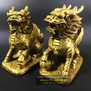 Cặp Kỳ Lân Đồng Nguyên Chất cỡ Tiểu