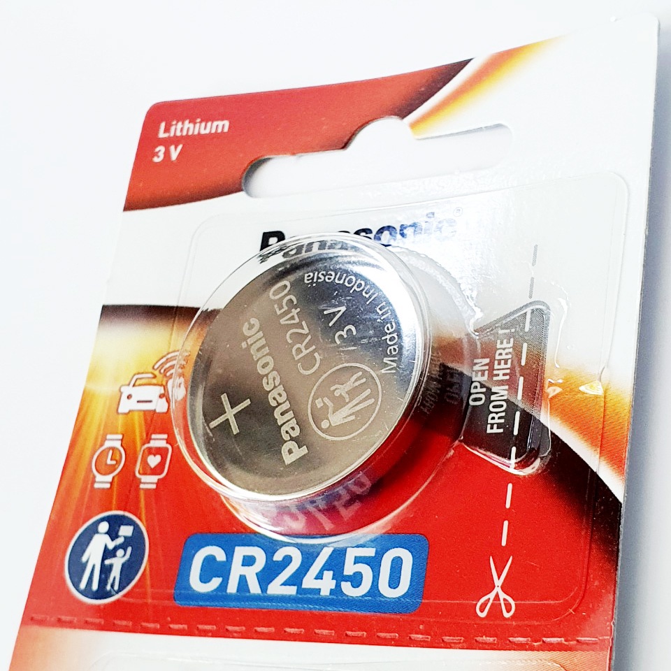 Pin CR2450 Panasonic 2450 3V Lithium hàng chính hãng - Vỉ 1 viên pin điều khiển ô tô