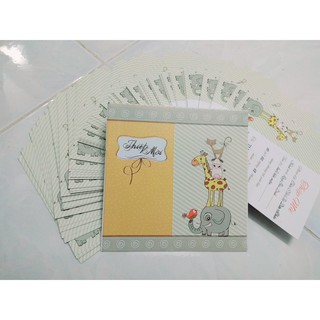 Thiệp sinh nhật - thôi nôi Hình hươu cao cổ