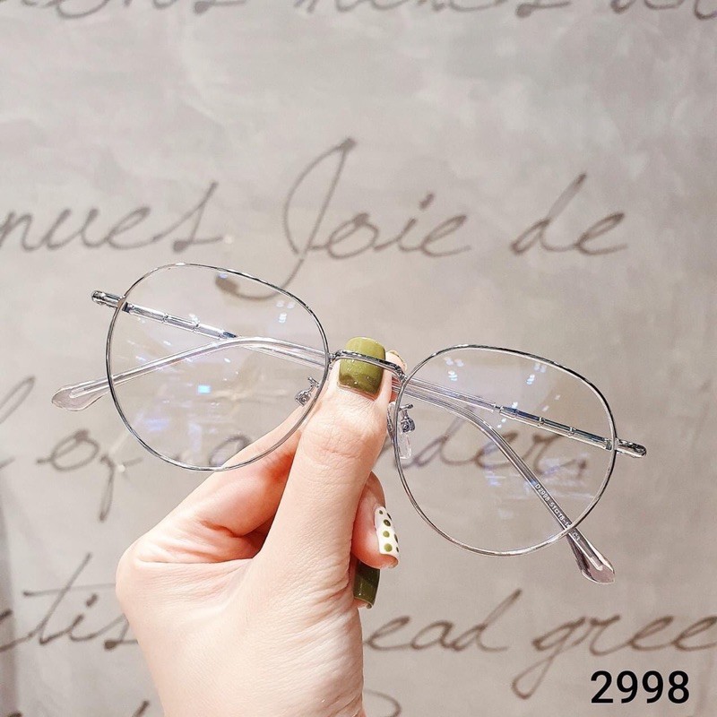 Gọng kính cận kim loại nam nữ mắt tròn thanh mảnh 2998 Liupeyewear nhiều màu đen, bạc, hồng, thời trang unisex | BigBuy360 - bigbuy360.vn