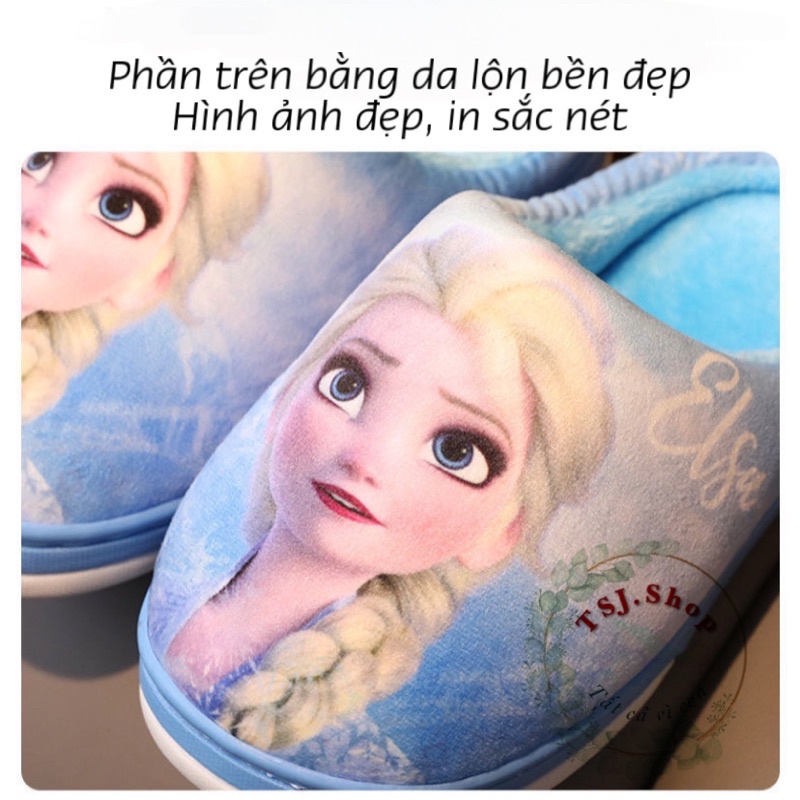 Dép đi trong nhà cho bé trai bé gái hoạ tiết hoạt hình công chúa Elsa ,người nhện Spideman chính hãng Disney