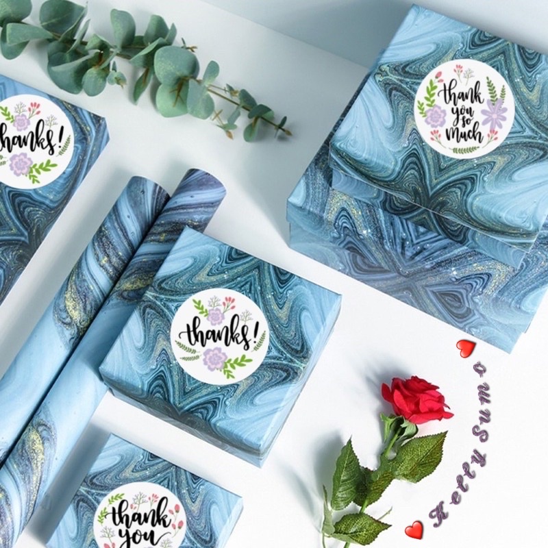 Set 50 Sticker chữ THANK YOU size lớn 38mm cực xinh