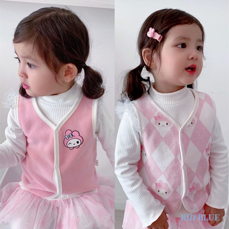 Áo Khoác Lông Cừu Không Tay Hai Mặt Giữ Nhiệt Phong Cách Mới Mùa Thu Cho Trẻ Em
