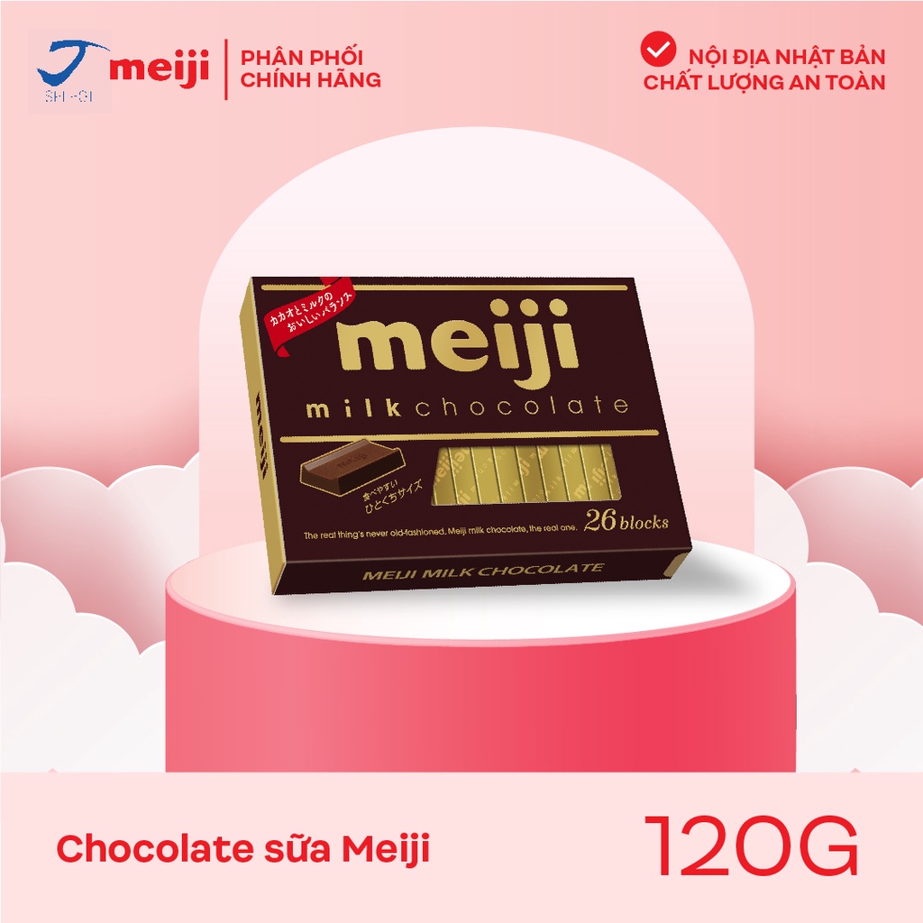 Kẹo Socola Sữa Meiji Milk Chocolate Nhật Bản 120g/ 26 viên