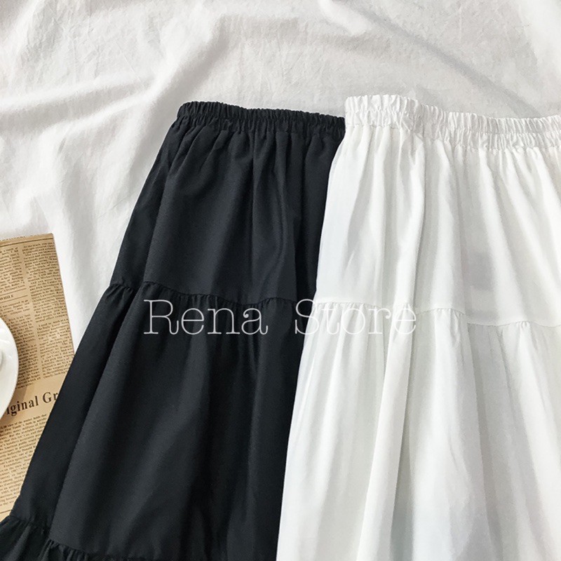 Chân váy dài ❤️Sale❤️ Chân váy nữ Vintage 2 lớp nhiều tầng kiểu dáng ullzang | BigBuy360 - bigbuy360.vn