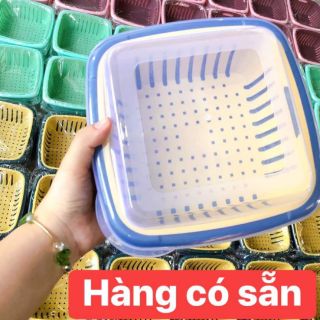 Rỗ vuông đựng hoa quả 3in1