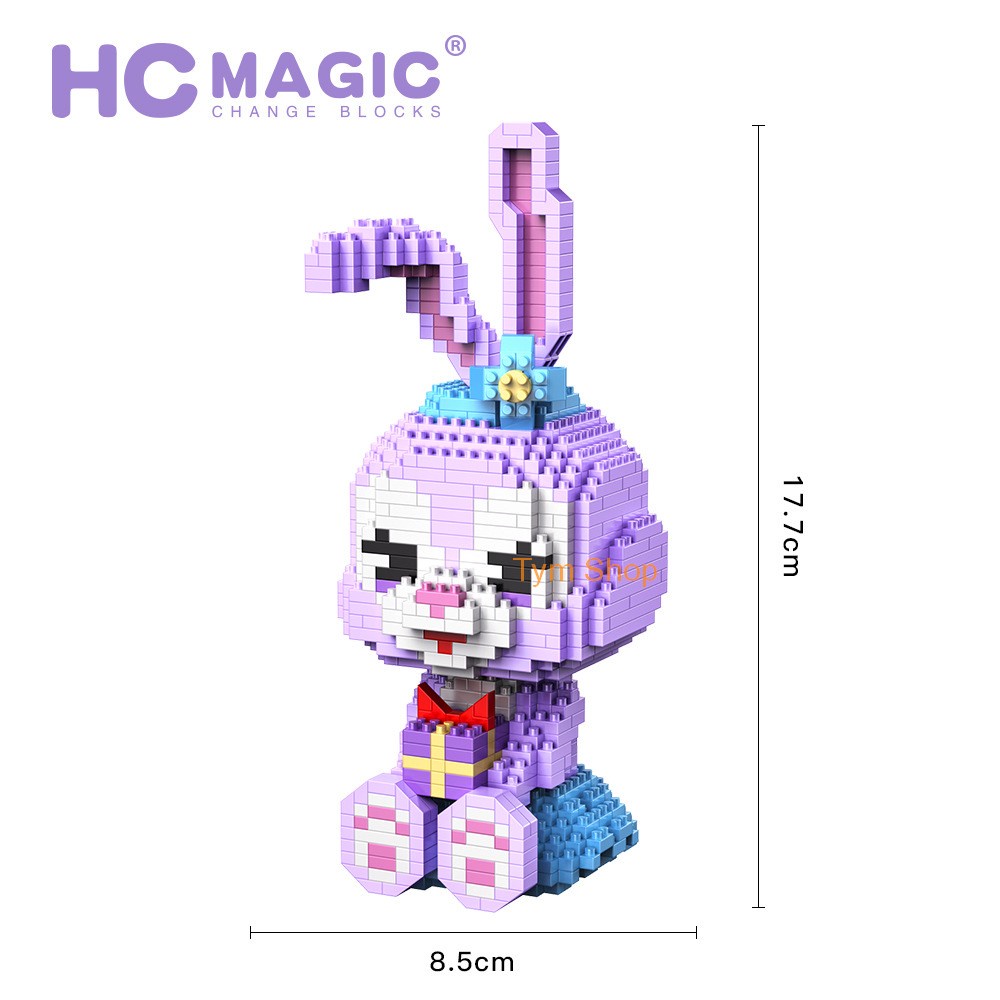 Le.go thỏ tím Stella Lou đồ chơi xếp hình lắp ráp nano 3d cho bé nanoblocks