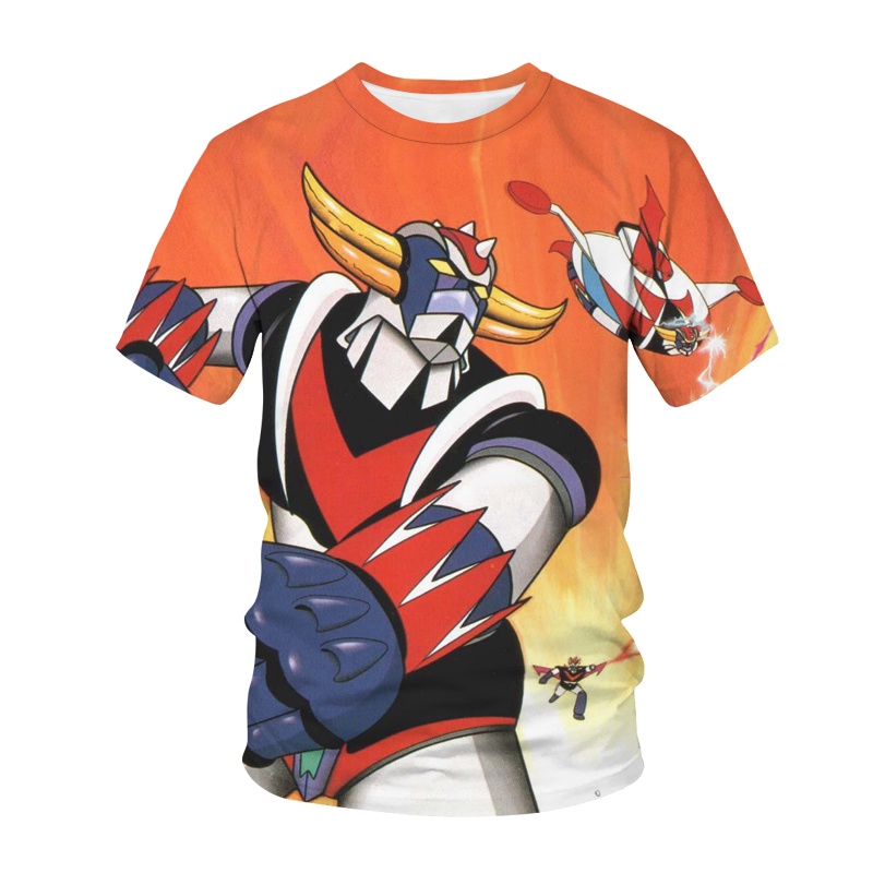 Áo Thun Tay Ngắn In Hình Rô Bốt Grendizer 3D Cá Tính Thời Trang Cho Nam Nữ