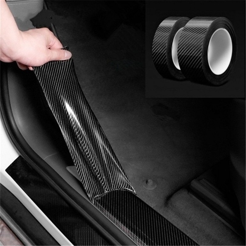 Miếng Dán Nhám Bằng Sợi Carbon Chống Trầy Chống Nước Bảo Vệ Cho Cửa Xe Hơi DIY