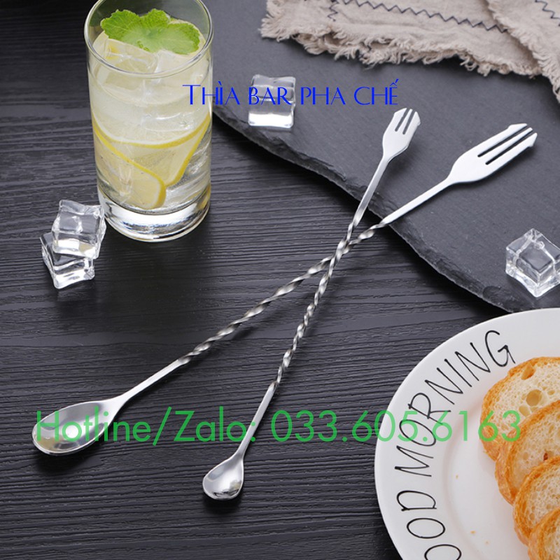 Thìa bar pha chế Inox 32cm/26CM siêu bền...