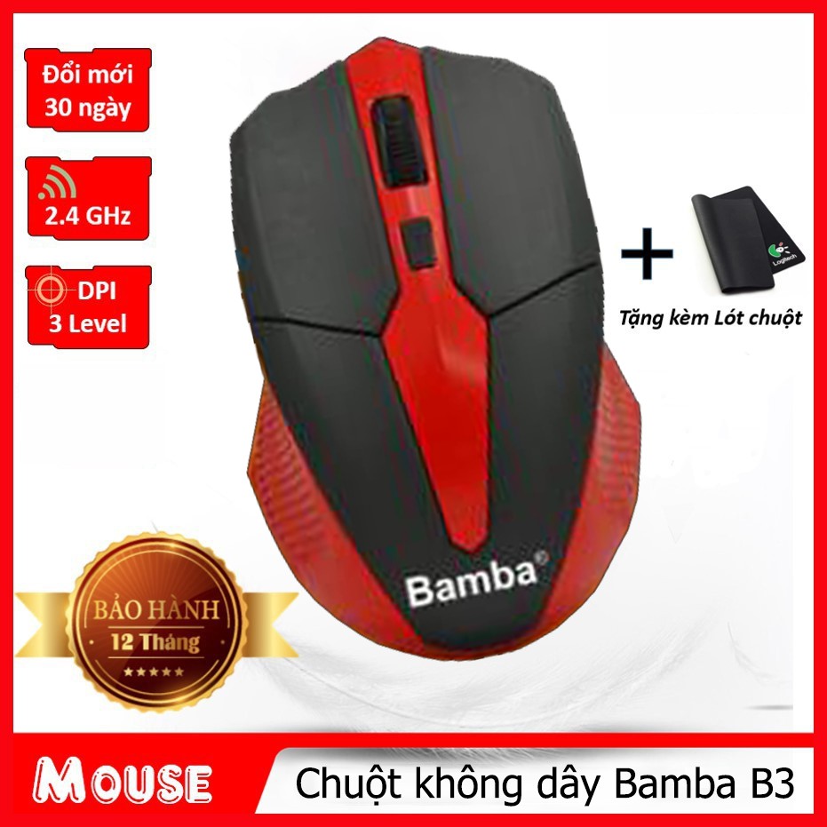 [CHẤT LƯỢNG] Chuột Không Dây BAMBA B3 Siêu Rẻ