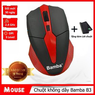 [CHẤT LƯỢNG] Chuột Không Dây BAMBA B3 Siêu Rẻ