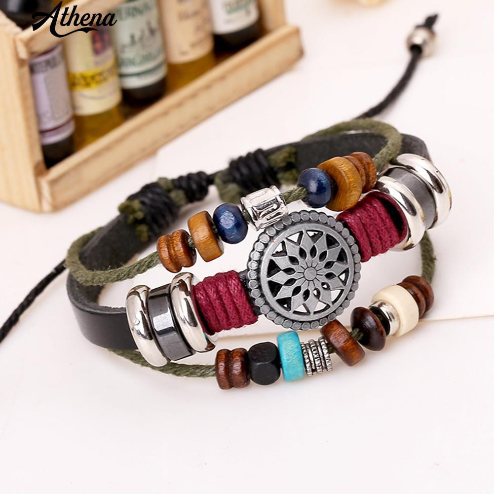 Vòng tay hạt gỗ thiết kế phong cách retro sành điệu