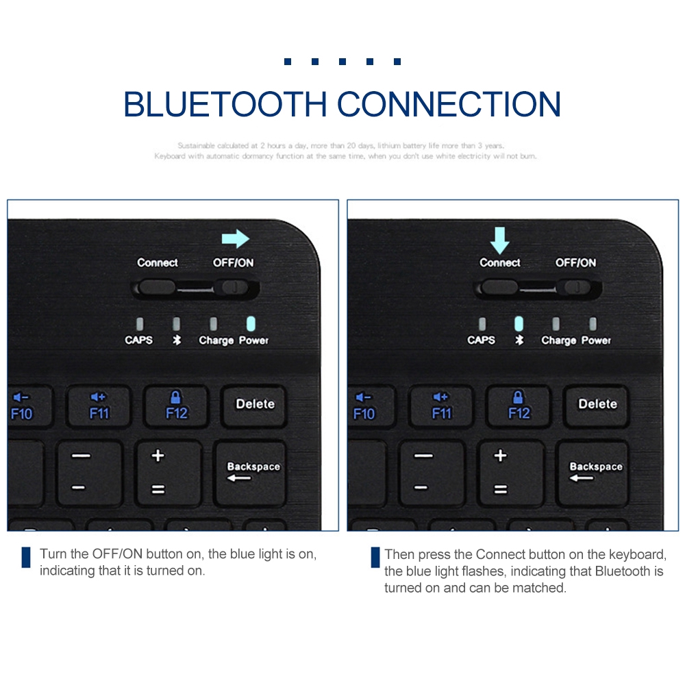 Bàn phím bluetooth không dây cho iOS Android Windows PC iPad Tablet PC latest | WebRaoVat - webraovat.net.vn