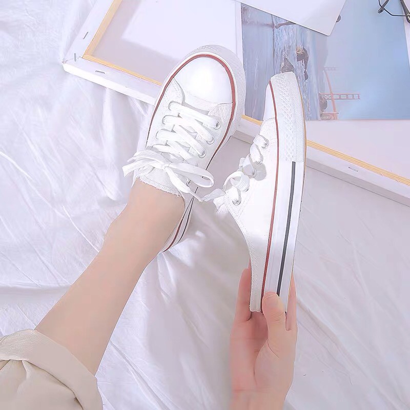 Giày sục thể thao nữ trơn có 3 màu đen, trắng &amp; vàng, chất vải cao cấp, phong cách hàn quốc, dễ phối đồ, đẹp, giá rẻ