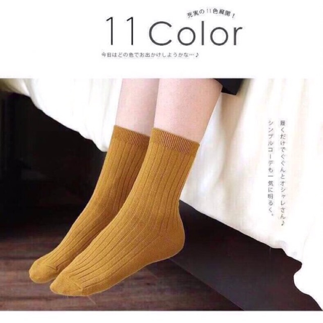 Sỉ lố 10 đôi tất móc len tăm cổ cao chất bao xịn cho nữ