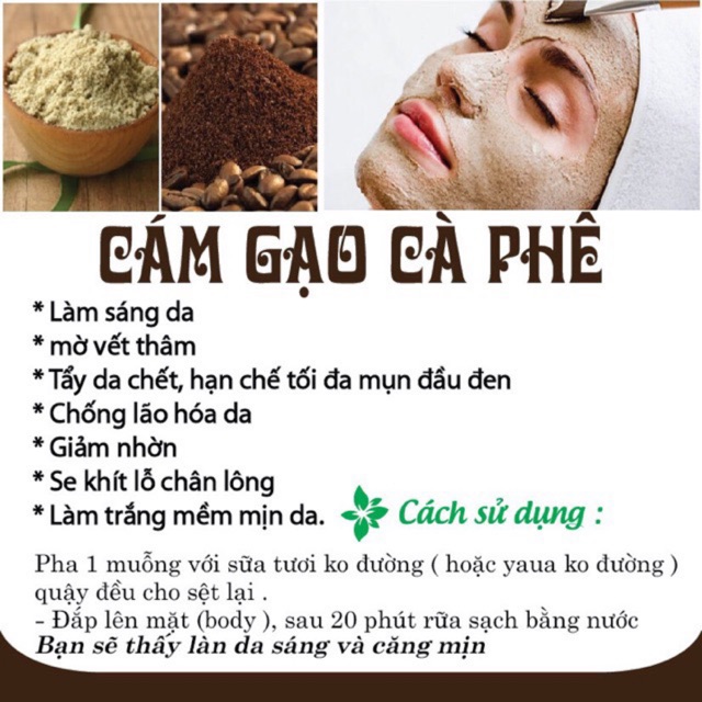 [Cao cấp] Cám gạo cà phê - Hàng Handmade Chất lượng