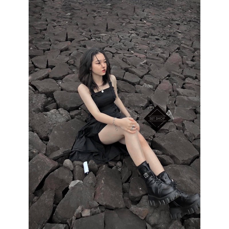 [Mã FAGREAT1505 giảm 8% tối đa 50K đơn 250K] Váy 2 dây thắt eo vạt sole | BigBuy360 - bigbuy360.vn