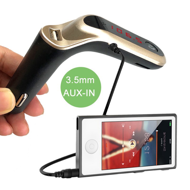 ☁Máy nghe nhạc MP3 phát FM Bluetooth màn hình LCD S7 hỗ trợ thẻ TF giắc AUX