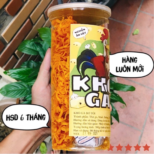 Khô gà bơ tỏi xé cay 300g Nghiền ăn vặt Hà Nội, vừa ngon vừa rẻ đảm bảo VSATTP | BigBuy360 - bigbuy360.vn