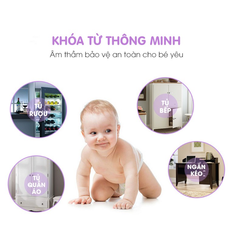 Khóa từ thông minh an toàn cho bé - Home and Garden