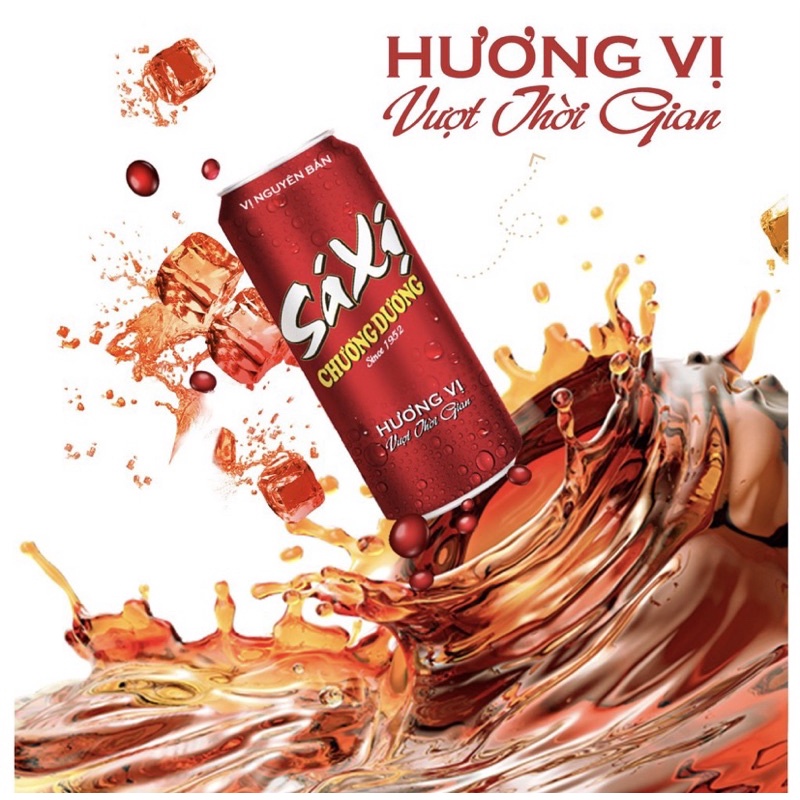 Nước ngọt Sá xị CHƯƠNG DƯƠNG Lon 330ml mẫu xuân 2022