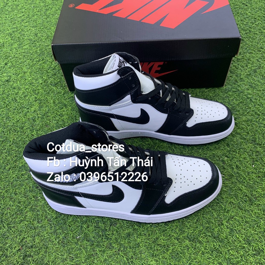 Giầy N,ike Jordan cổ cao đen trắng chuẩn 1:1 chất lượng ( full phụ kiện + free ship) | BigBuy360 - bigbuy360.vn