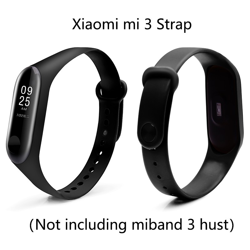 Vòng đeo tay thay thế bằng silicon mềm màu trơn cho Xiaomi Mi Band 2/3