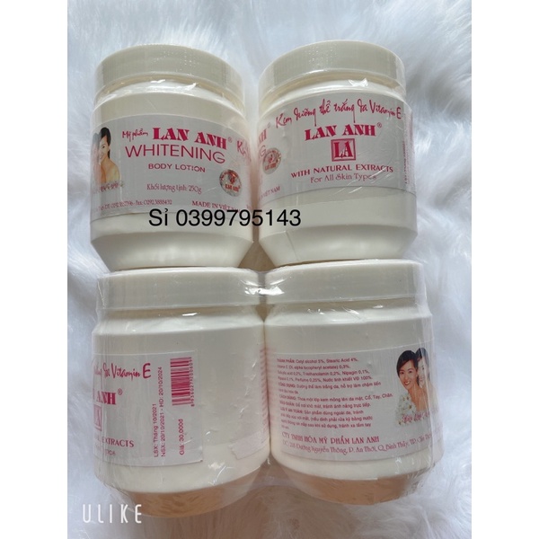 Kem trắng da body Lan Anh 250g