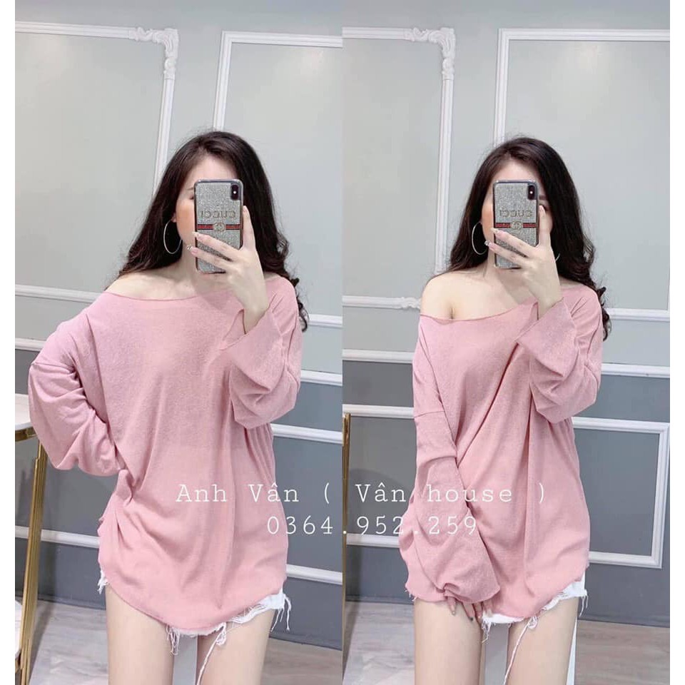 ÁO THUN GIẤY CỔ RỘNG ÁO PHÔNG CỔ RỘNG ULAZANG CỰC CHẤT,ÁO FORM RỘNG NỮ DÀI TAY SEXY NỮ, ÁO THUN NỮ MỀM MỊN | BigBuy360 - bigbuy360.vn