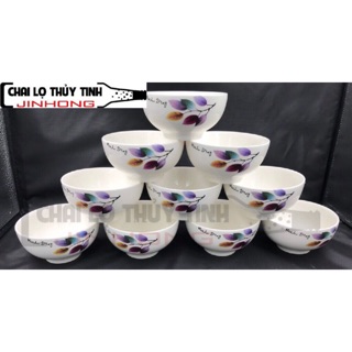 Bộ bát ăn cơm 10 cái hoa ms01
