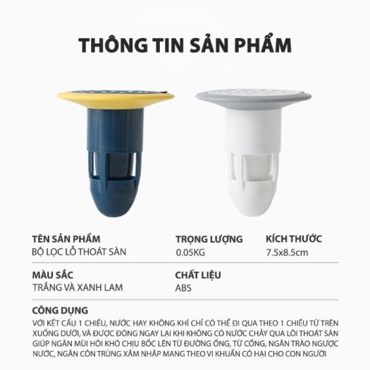 Bộ Lõi Lọc Ngăn Mùi Hôi, Chống Côn Trùng Lỗ Thoát Nước Nhà Tắm, Vệ Sinh Mẫu Mới