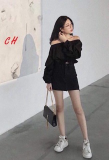 Áo trễ vai chun gấu