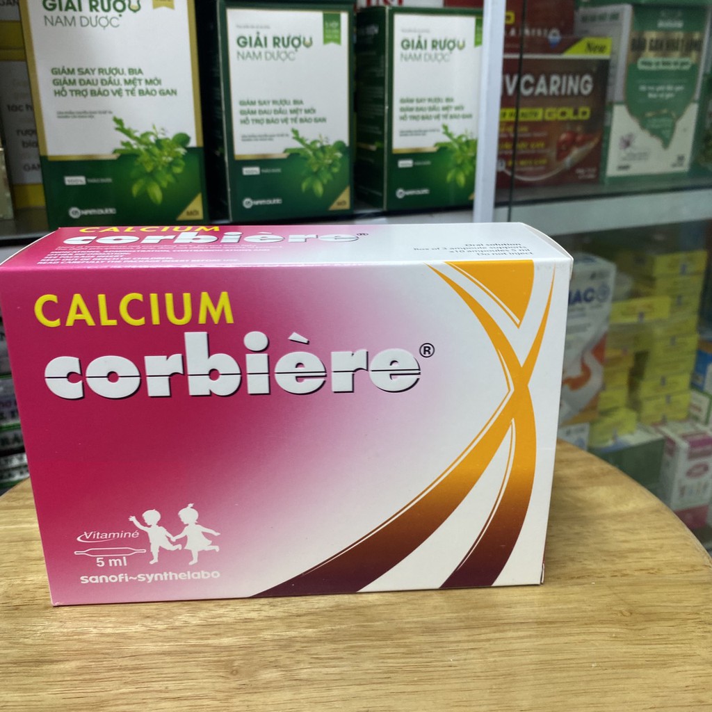 Canxi Calcium Corbiere 5ml (Hộp 30 ống/5ml)