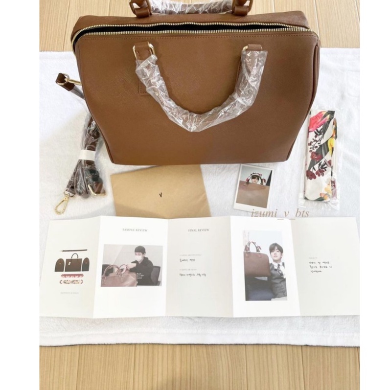 Kpop BTS V Kim Tae Hyung Design Same Mute Boston Large Capacity Bag Messenger Bag Crossbody Bag Shoulder Bag for ARMY Gift